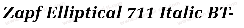 Zapf Elliptical 711 Italic BT字体转换